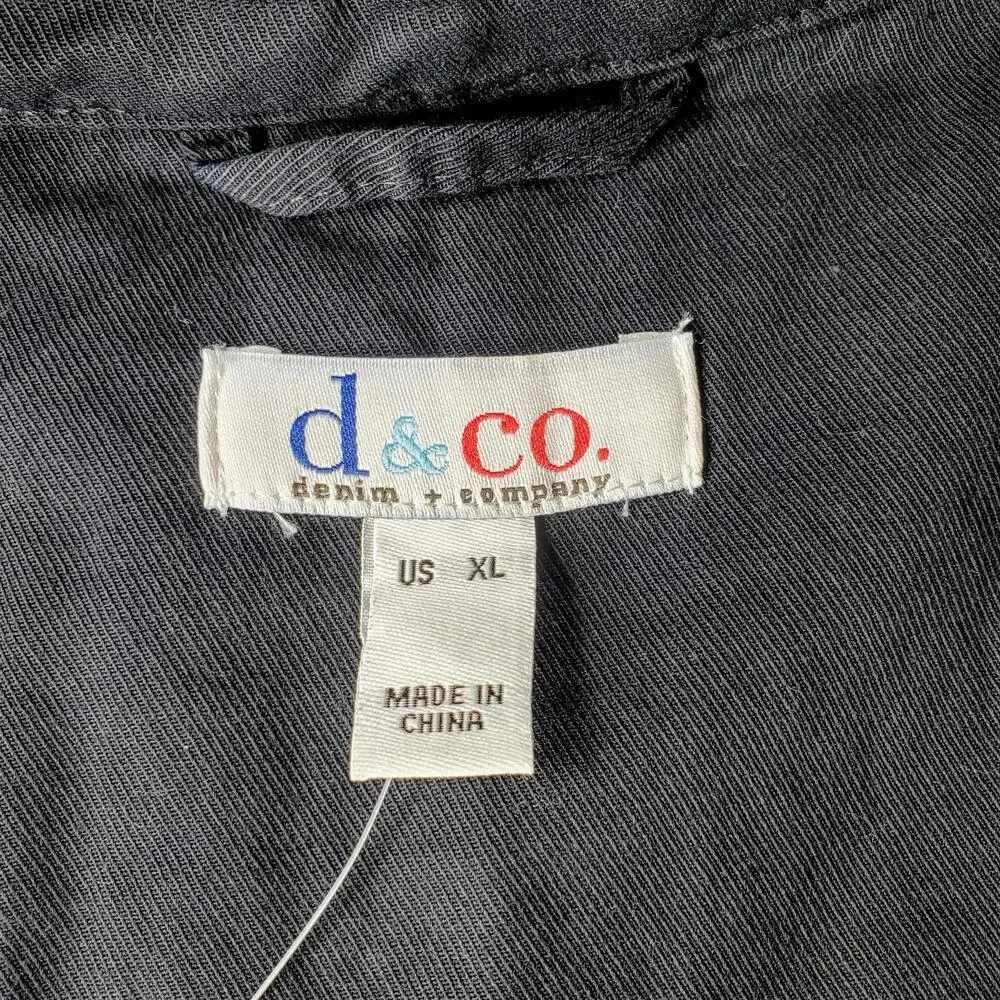 NEW Denim & Co. Cotton Twill Utility Jacket with Embroidery Women's Size XL - Picture 5 of 15